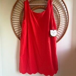 kate spade x Target Red Scallop Hem Sleeveless mini dress